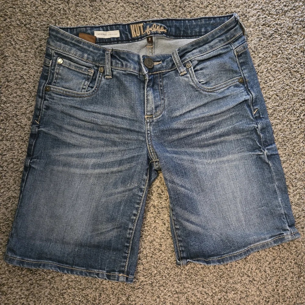 Kut from the Kloth Light Blue Denim Cuffed Jean Shorts